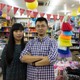 Jennifer and Jeremy Zhao pose in their party decorations and gift store at China City in Doornfontein, Johannesburg.